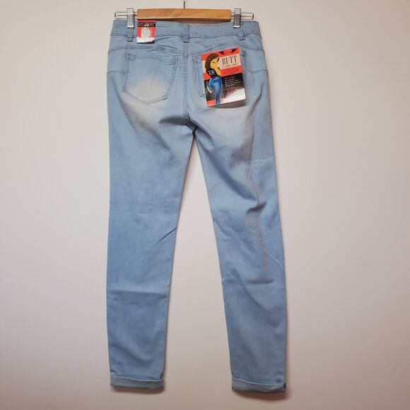 NEW Wax Jean Collection Size 5 Los Angeles Skinny Jeans Light Wash Distressed - Picture 10 of 16